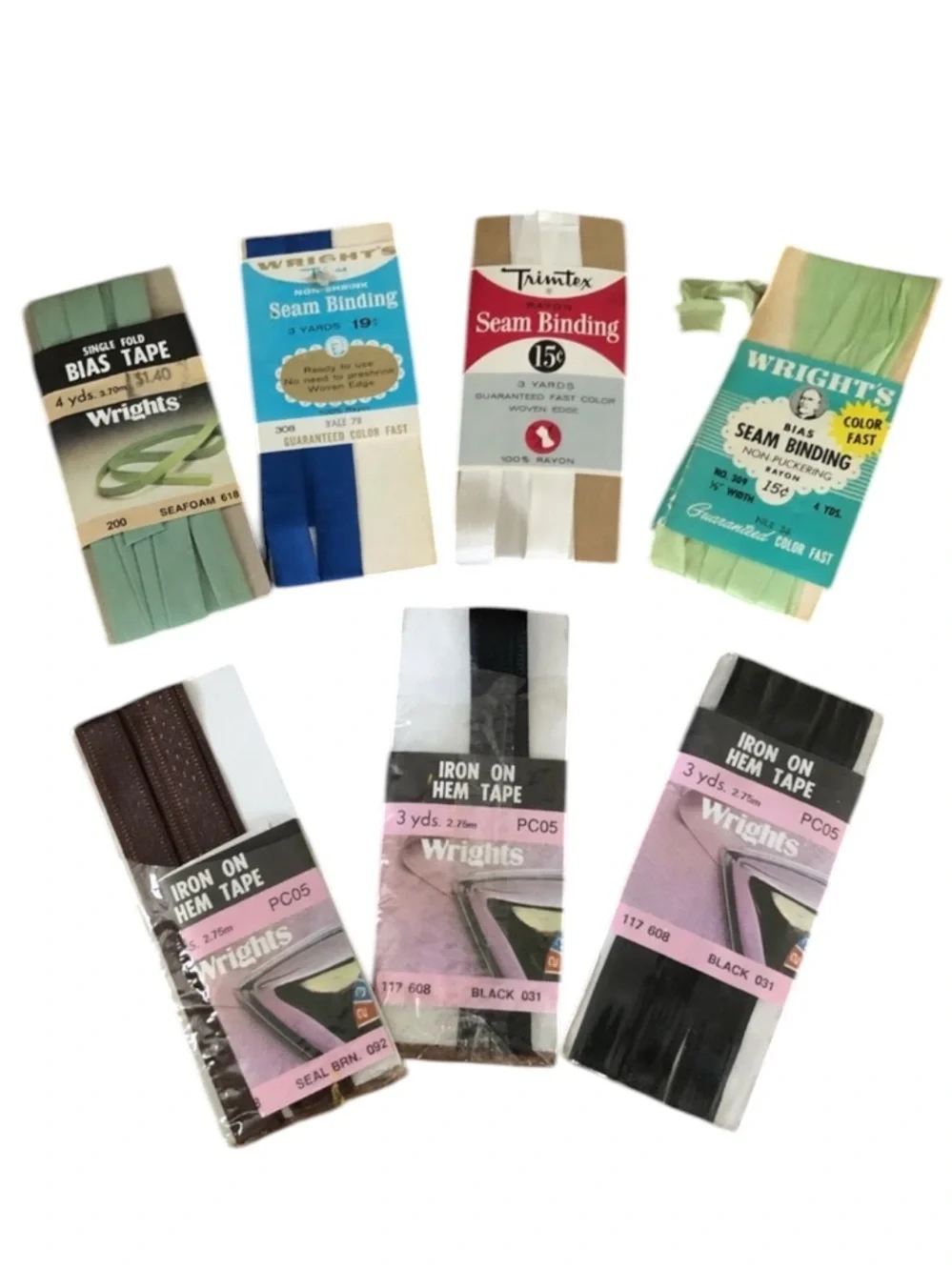 Vintage Bias Tape Seam Binding Assortment